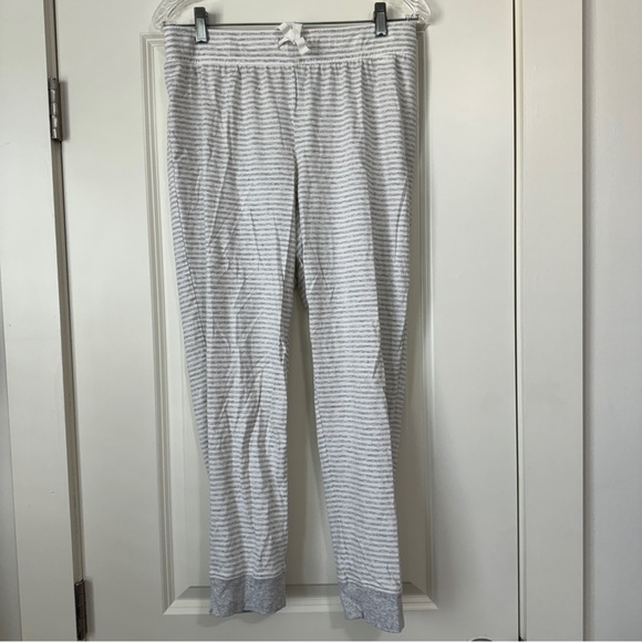 Haven Well Within Pajama PJ Set ~ Small Long Sleeve Top Medium Pants Gray Stripe - Picture 7 of 13